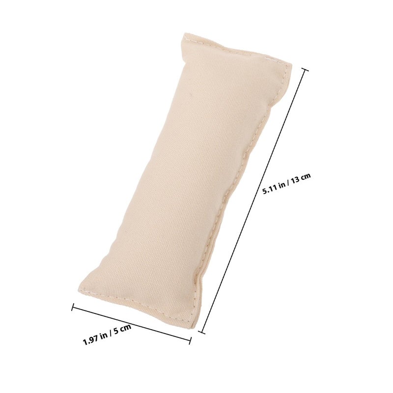 2pcs Creamy White Cotton Anti Slip Elbow Pad and Wrist Rest for Office Desktop Keyboard Support 13x5cm - Image 3