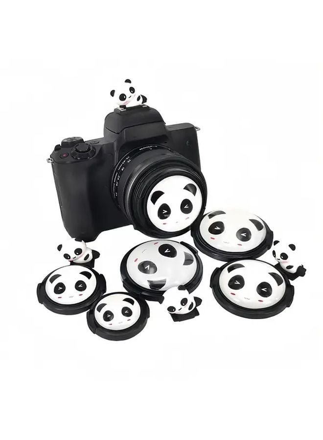 37mm Camera Lens Cap With Hot Boot Protector Cartoon Panda Pattern Dust Cover - Image 2
