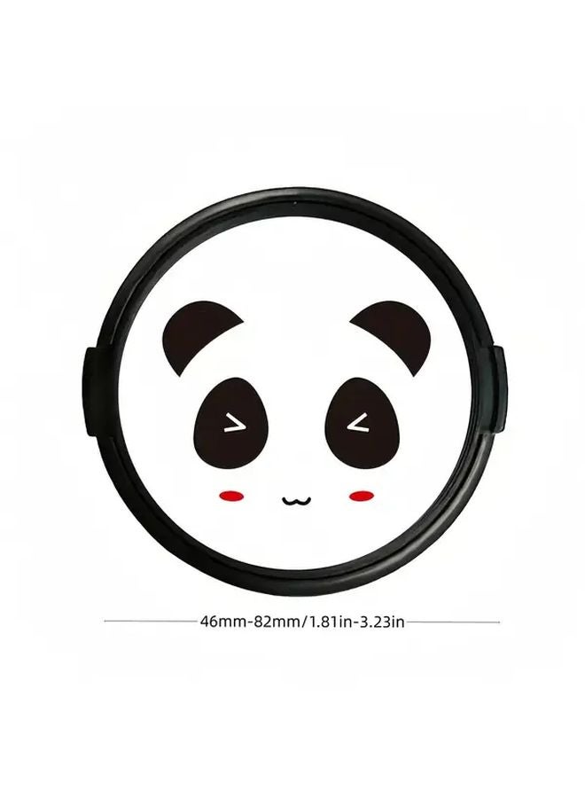 37mm Camera Lens Cap With Hot Boot Protector Cartoon Panda Pattern Dust Cover - Image 3