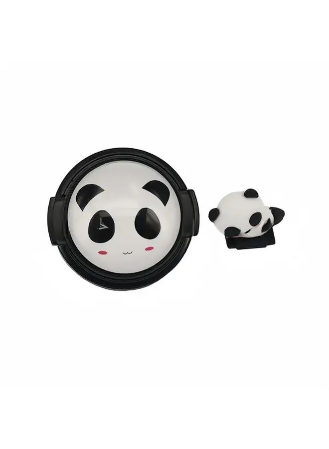 37mm Camera Lens Cap With Hot Boot Protector Cartoon Panda Pattern Dust Cover - Image 1
