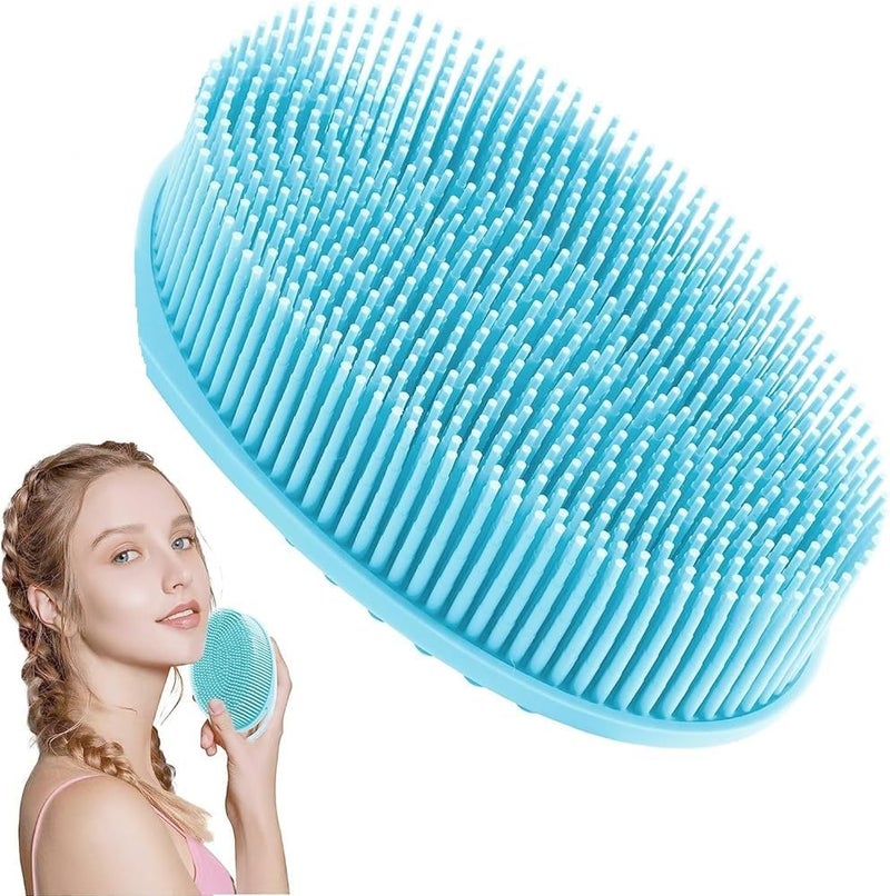 Glitzn Soft silicon 2 in 1 Scrubber Body Silicone Scrubber Brush Silicone Body brush - Image 1