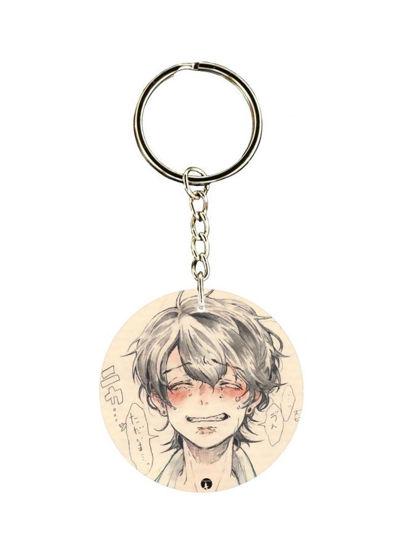 Cartoon Printed Double Sided Keychain