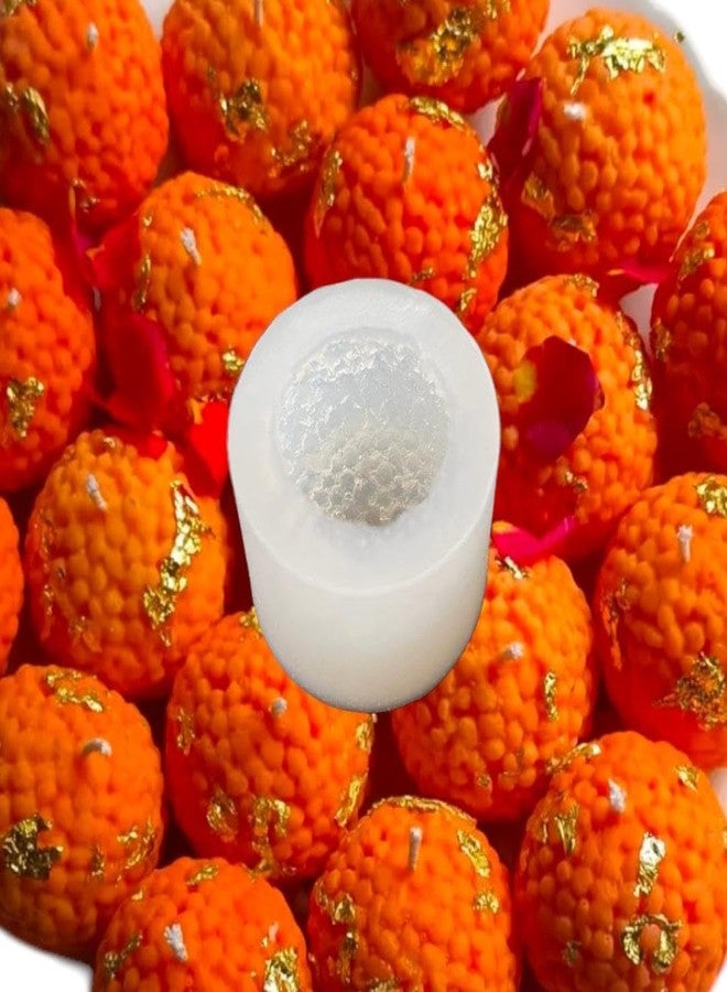 53 Arts Ladoo Shape Silicone Mold 3D for Candle Making | Motichoor Ladoo Mould | Flexible & Reusable Silicone Candle Mold | 1 Pc - Image 3