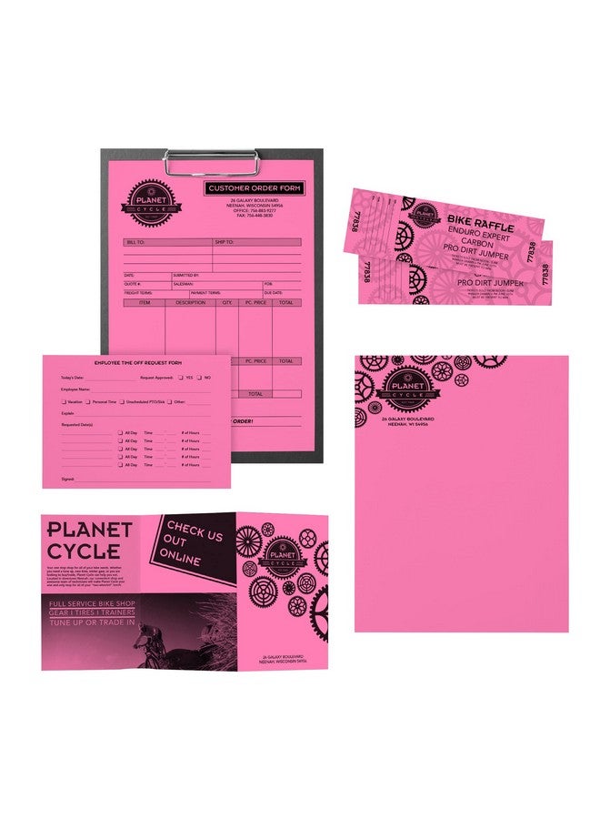 نينا ورق ملون زاهي Neenah Astrobrightsletter حجم الورق 24 رطل Fsccertified Pulsar Pink Ream مكون من 500 ورقة - Image 4