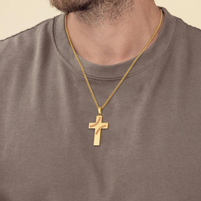 Zocomi Baseball Cross Necklace Gifts for Boys Men, First Communion Confirmation Religious Christian Jewelry Easter Basket Stuffers Essentials Graduation Ideas for Teen Teenage Kids Ages 8-12 - Image 3