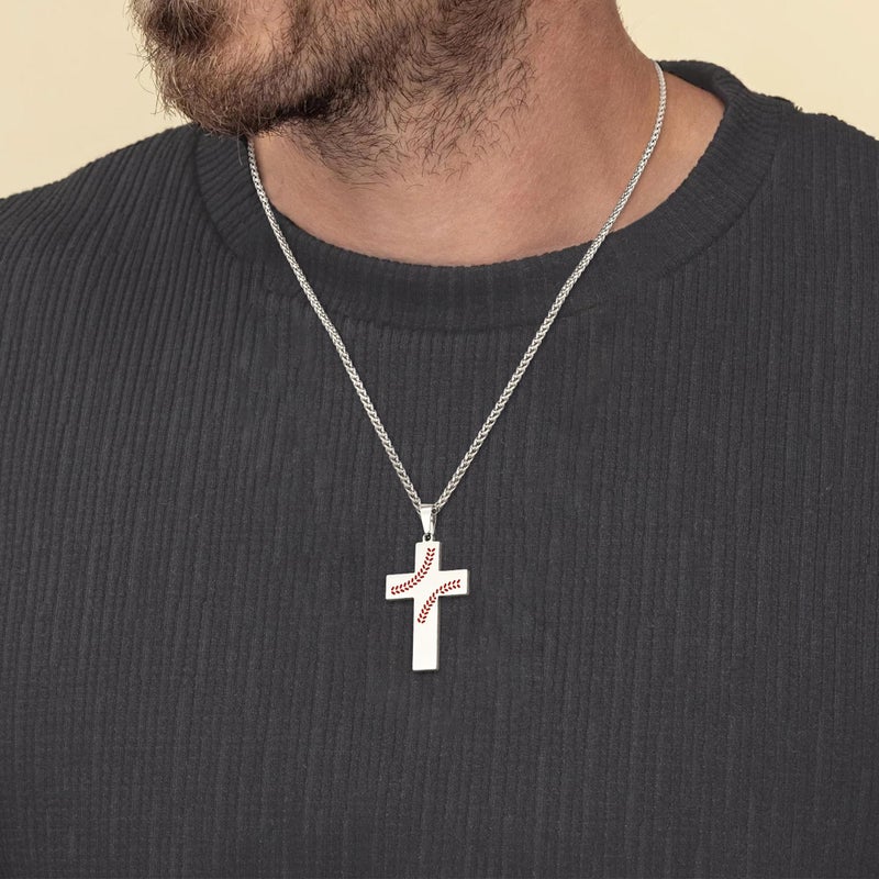 Zocomi Baseball Cross Necklace Gifts for Boys Men, First Communion Confirmation Religious Christian Jewelry Easter Basket Stuffers Essentials Graduation Ideas for Teen Teenage Kids Ages 8-12 - Image 4