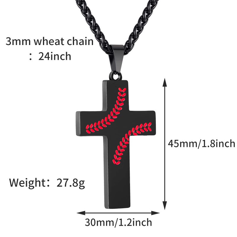 Zocomi Baseball Cross Necklace Gifts for Boys Men, First Communion Confirmation Religious Christian Jewelry Easter Basket Stuffers Essentials Graduation Ideas for Teen Teenage Kids Ages 8-12 - Image 5