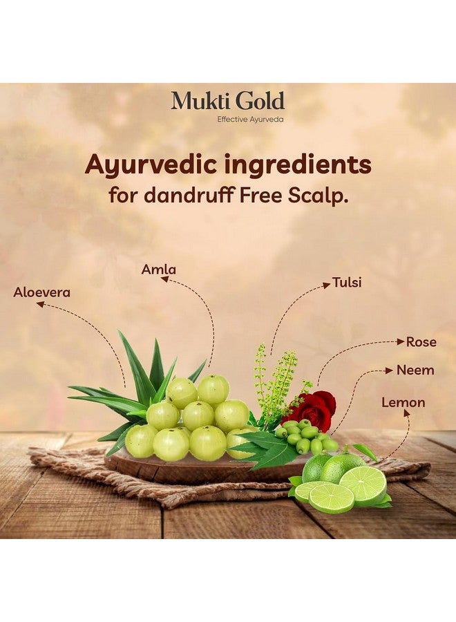 Axiom Mukti Gold Hair Combo Pack | Herbal Hairwash & Hairwash + Conditioner | 400mL Each| Helpful for Hairfall | For Both Men and Women | Infused with 15 Herbs | Sulphate and Paraben Free - Image 5