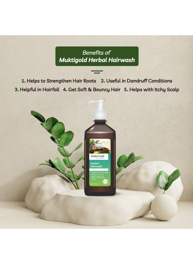 Axiom Mukti Gold Hair Combo Pack | Herbal Hairwash & Hairwash + Conditioner | 400mL Each| Helpful for Hairfall | For Both Men and Women | Infused with 15 Herbs | Sulphate and Paraben Free - Image 2