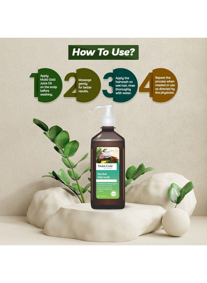 Axiom Mukti Gold Hair Combo Pack | Herbal Hairwash & Hairwash + Conditioner | 400mL Each| Helpful for Hairfall | For Both Men and Women | Infused with 15 Herbs | Sulphate and Paraben Free - Image 3