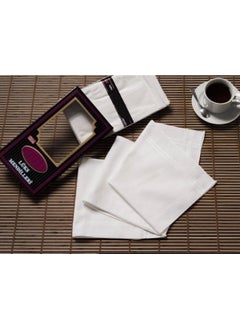 Hepsine Rakip Competing All 12 Hand Pocket White Fabric Handkerchiefs with Black Box Gm-White  - Image 2