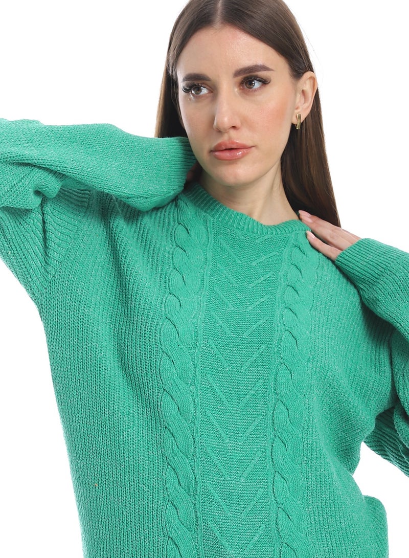 سيزار بلوفر صوف حريمي ساده برقبه دائرية وتصميمات متعددة - Image 4