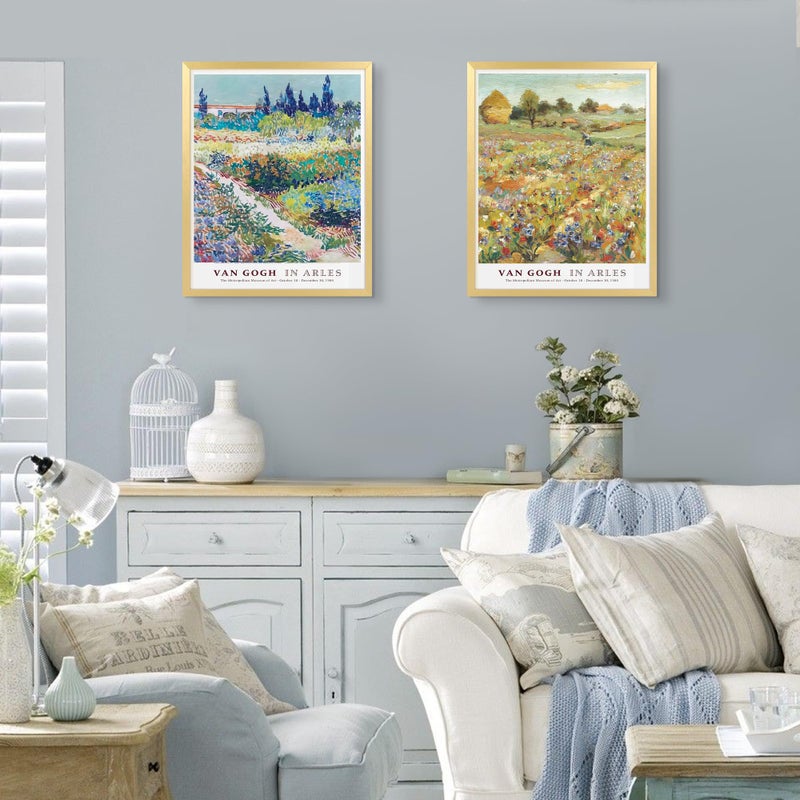ENJOYBASICS 16x20 Picture Frame, Display Poster 11x14 with Mat or 16 x 20 Without Mat, Wall Gallery Photo Frames, Gold, 2 Pack - Image 2