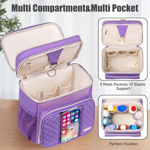 Tealari Large Toiletry Bag for Women Men,Bathroom Bag,Water Resistant Shower Bag,Makeup Bag,Portable Shower Caddy for College Dorm,Hanging Travel Toiletry Bag with Transparent Waterproof Phone Pocket - Image 5