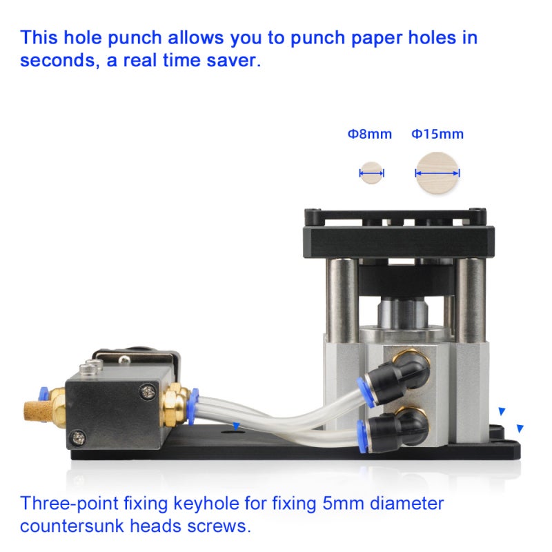 Pneumatic Edges Banding Punching Machine Dual Hole Hole-punching Device Automatic Punching Artifact Portable Puncher - Image 3