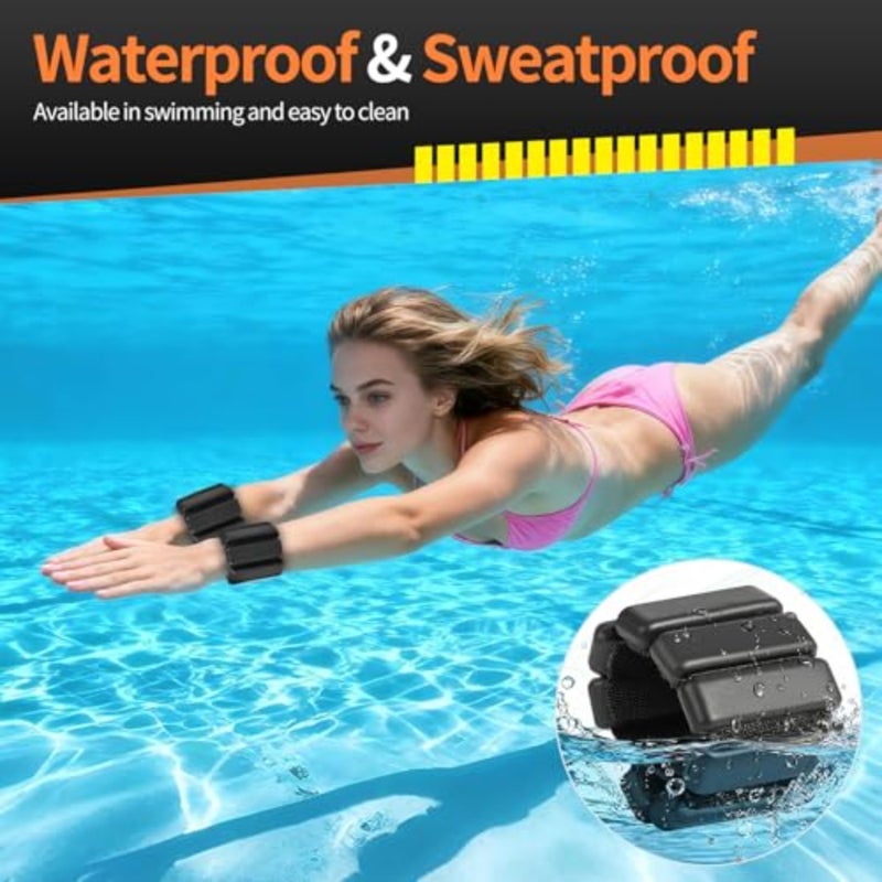 Adjustable Wrist and Ankle Weights Set - 1LB Each 2 PCs for Strength Training, Walking and Yoga, Wearable Arm/Leg Weights for Women and Men, Pilates, Barre, Gym, Running - Black - Image 5
