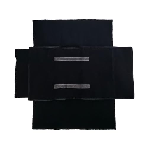 SCIKHEFT Velvet Travel Jewelry Case Roll Bag Organizer for Necklace Bracelet Earrings Ring (Black) (Black set) - Image 5
