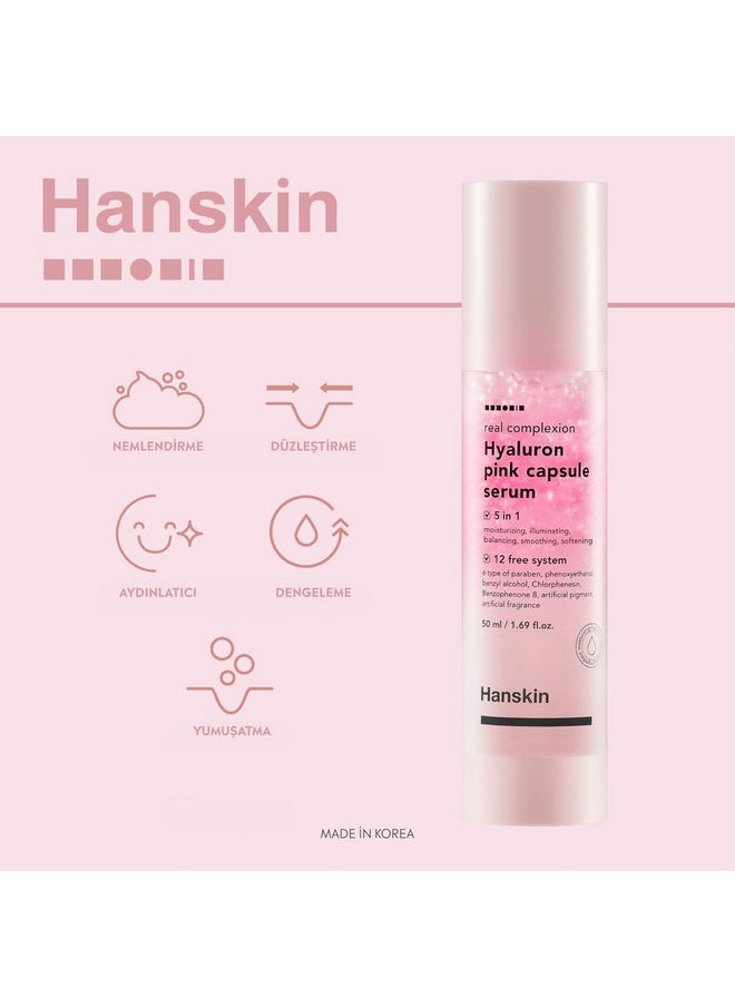 Hanskin Real Complexion Hyaluron Pink Capsule Serum with Vitamin B12, Intensive Moisture Deep Hydration, Hyaluronic Acid [50ml] - pzsku/Z7FF523E83EABC3ED20F0Z/45/_/1737031485/58152831-4a80-4622-ab0e-aeaa9c7c2d69