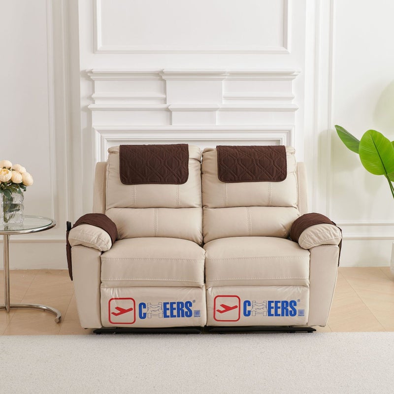 Yi Tong Hong New Cross-Border Sofa Armrest Pad 3-Piece Set with Headrest Pillow and Storage Pocket for Recliner and Sofa - Image 1