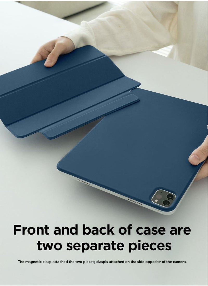 Elago Magnetic Folio iPad 10th Generation Case Cover (2022) 10.9 inch [Magnet Integrated Back Plate attaches to Metal Surfaces] - Blue  - Image 3
