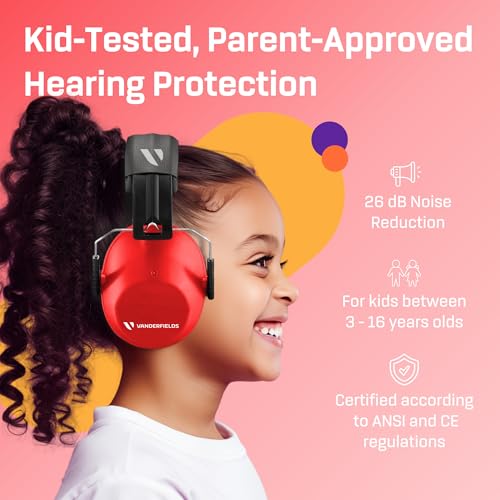 Vanderfields Kids Ear Protection - Age 3-16 - 26dB - Noise Canceling Headphones - Ear Muffs for Children - Earmuffs for Autism, Boys & Girls - Image 2