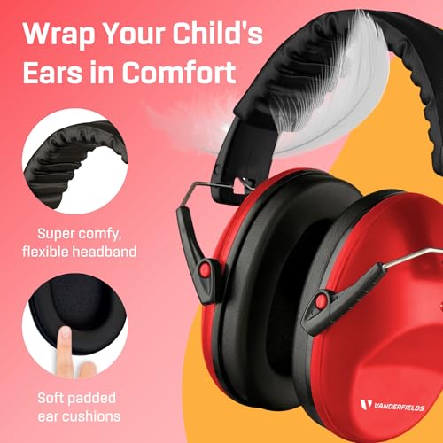 Vanderfields Kids Ear Protection - Age 3-16 - 26dB - Noise Canceling Headphones - Ear Muffs for Children - Earmuffs for Autism, Boys & Girls - Image 4