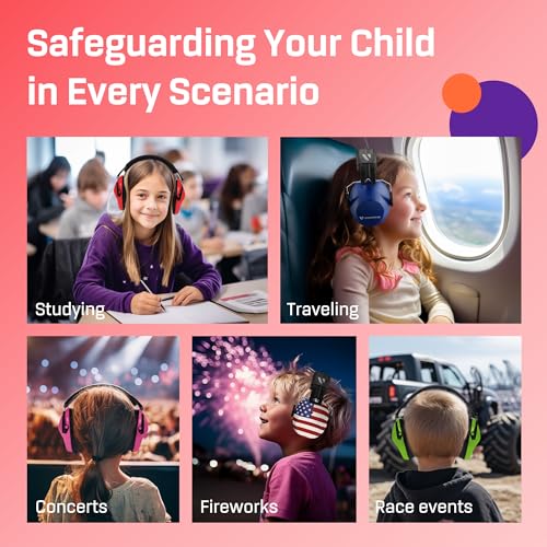 Vanderfields Kids Ear Protection - Age 3-16 - 26dB - Noise Canceling Headphones - Ear Muffs for Children - Earmuffs for Autism, Boys & Girls - Image 5