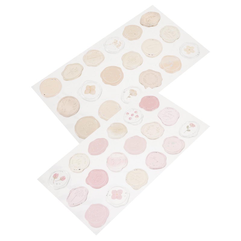 Pink Amber Self Adhesive Wax Seal Stickers For Wedding Invitations Craft Cards 36pcs - Image 2