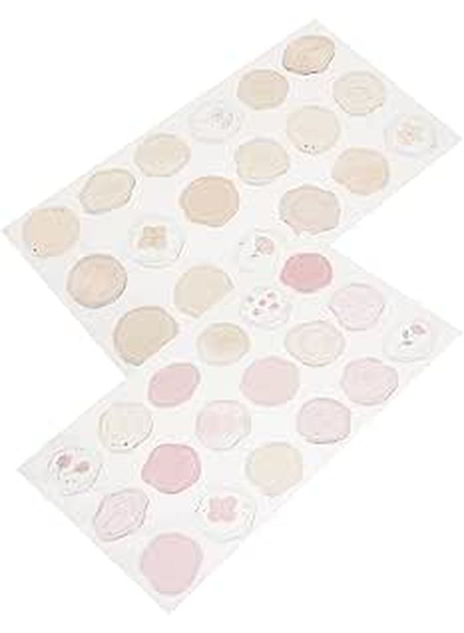 Pink Amber Self Adhesive Wax Seal Stickers For Wedding Invitations Craft Cards 36pcs - Image 1