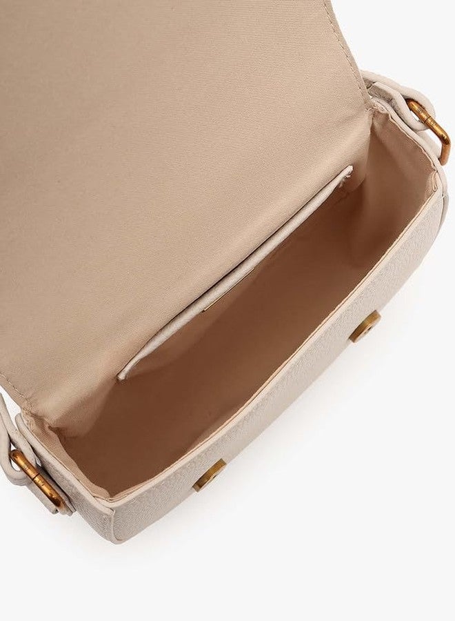 Kazo Bag Off White Structured Shoulder Handbag | Premium Faux Leather Purse - Image 4