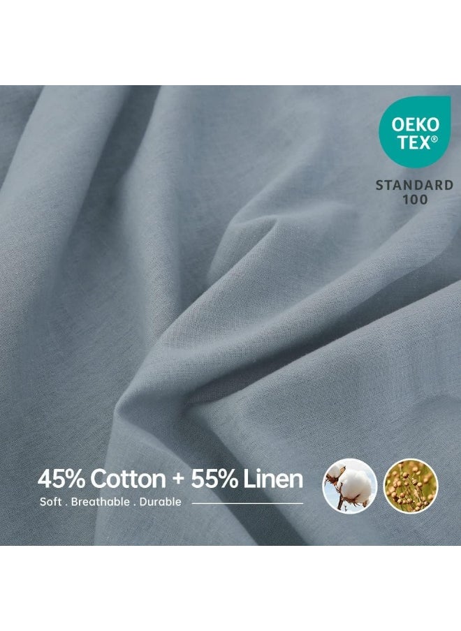 Simple&Opulence Simple&Opulence Belgian Linen Sheet Set Solid Color - 4 Pieces  - Image 2