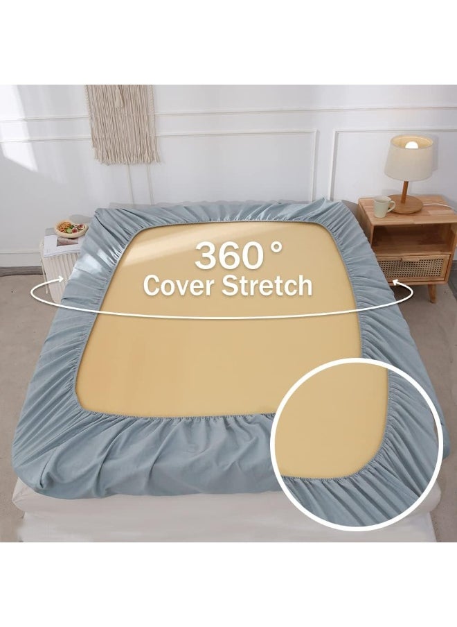 Simple&Opulence Simple&Opulence Belgian Linen Sheet Set Solid Color - 4 Pieces  - Image 3