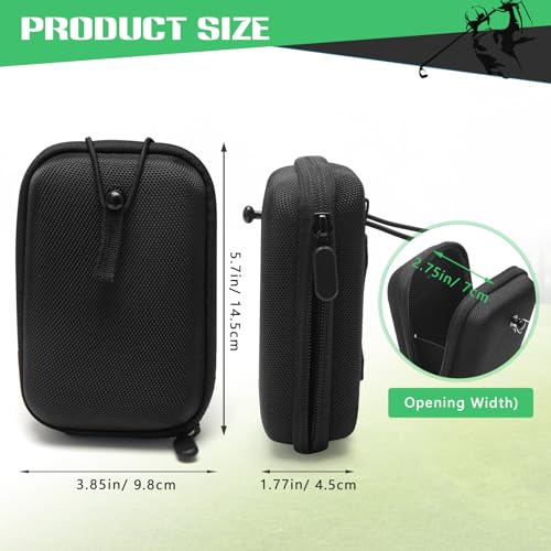 Anglekai Golf Rangefinder Hard Shell Case, Hard Golf Rangefinder Case Universal Range Finder Carry Bag for Most Rangefinders (Black) - Image 2