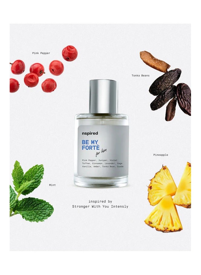 Nspired Beauty Be My Forte Intensely EDT – Amber Aromatic for Men - Image 1