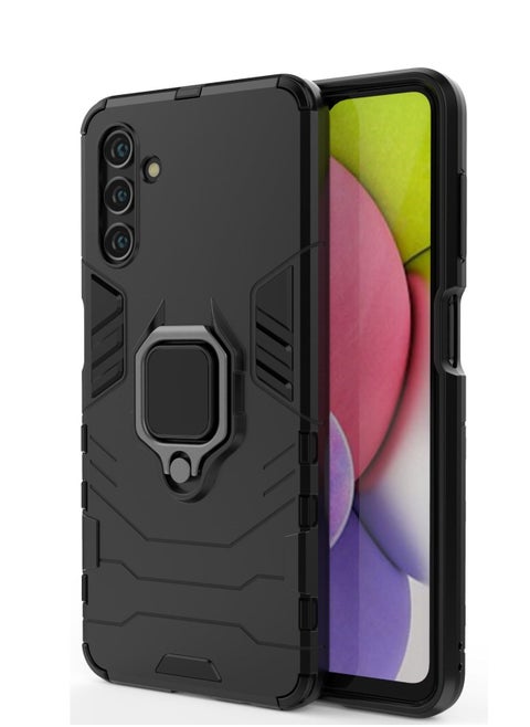 Shockproof Protective Phone Case with Rotation Ring Kickstand for Samsung Galaxy A13 Black