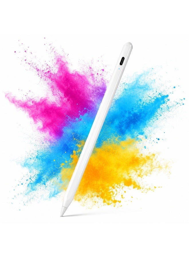WYE Stylus Touch Pen | Universal Capacitive Pen | Stylus Pen for iPad 6th-11th Generation-2X Fast Charge Active Pencil Compatible with 2018-2026 Apple iPad Pro 11"/12.9"/M4, iPad Air 3/4/5/M2/M3/M4,iP