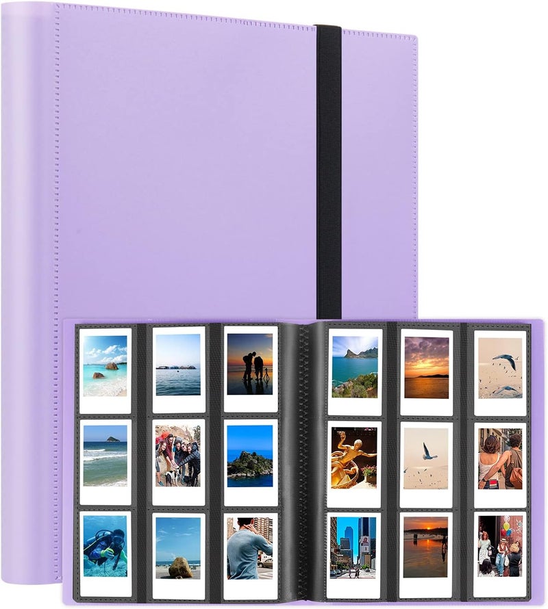 Veicevol 432 Pockets Photo Album for Fujifilm Instax Mini Camera, Polaroid Camera, for Fujifilm Instax Mini 12 11 9 40 99 90 8 7 Evo LiPlay Instant Camera, Polaroid Snap PIC-300 Z2300 Instant Camera (Purple) - Image 1