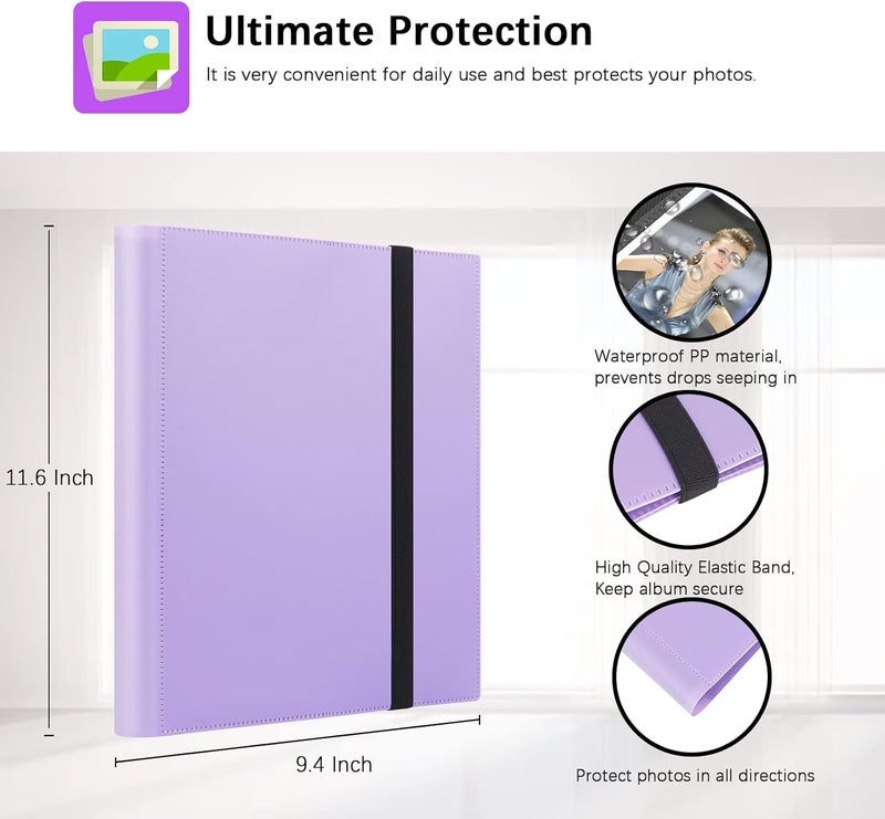 Veicevol 432 Pockets Photo Album for Fujifilm Instax Mini Camera, Polaroid Camera, for Fujifilm Instax Mini 12 11 9 40 99 90 8 7 Evo LiPlay Instant Camera, Polaroid Snap PIC-300 Z2300 Instant Camera (Purple) - Image 4