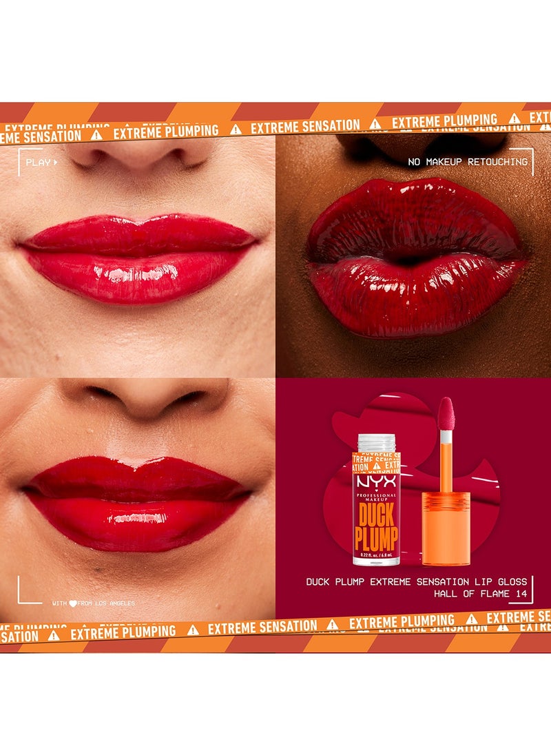 NYX PROFESSIONAL MAKEUP طلاء الشفاه الممتلئ من داك بلامب - قاعة اللهب  - Image 5