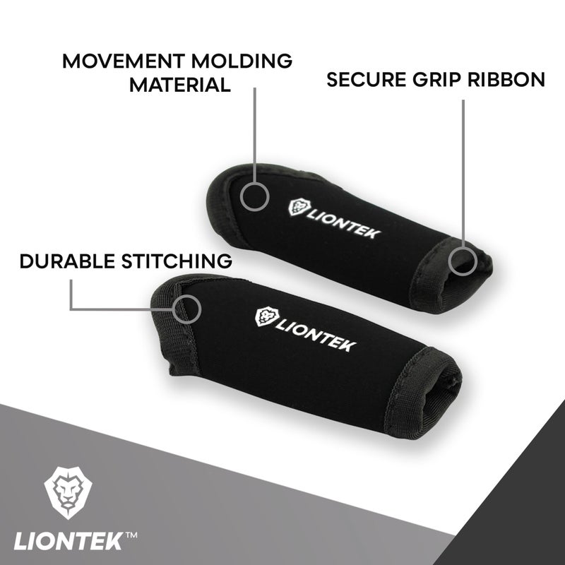 LIONTEK Single Finger Sleeve Pair - Sports Compression Finger Sleeve for BJJ, MMA, Basketball, Weight Lifting, and More (X-Large) - Image 3