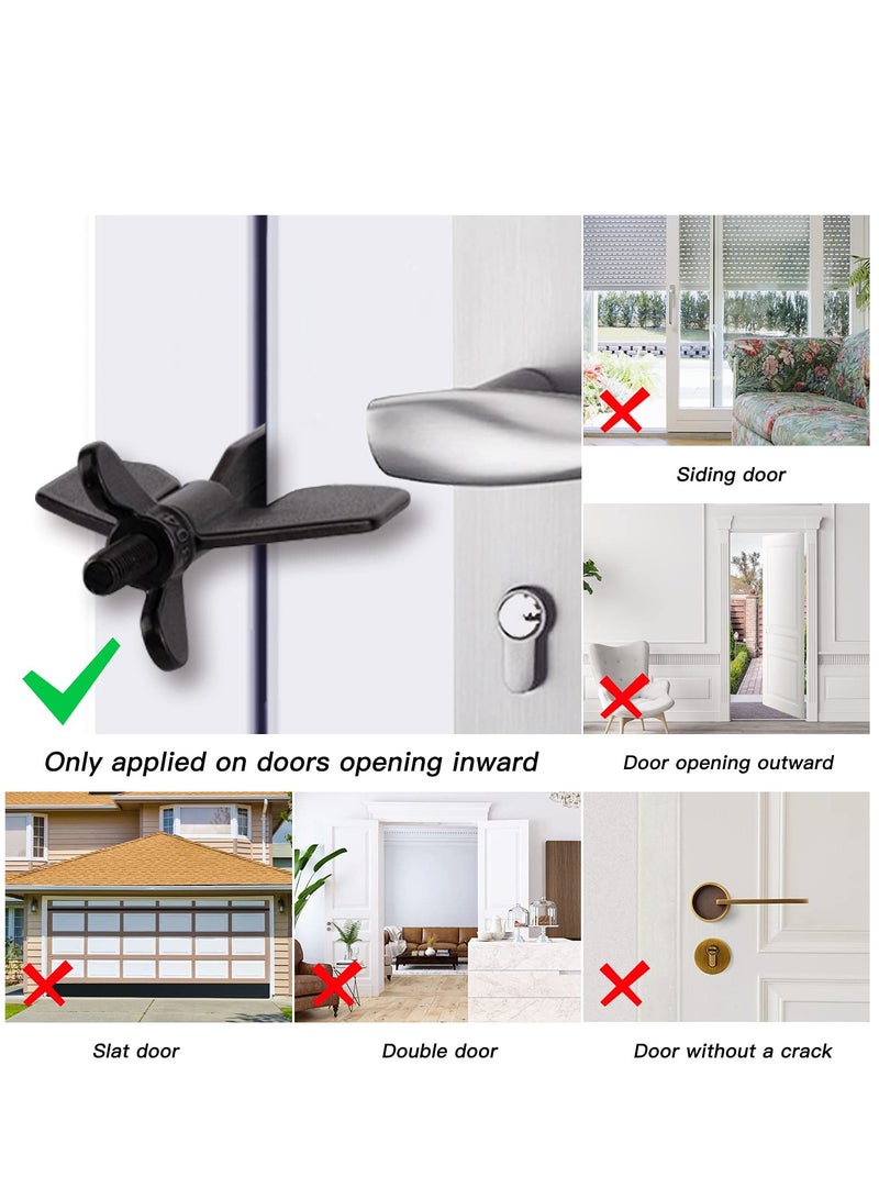 SYOSI Portable Door Lock, Home Security Door Locker Travel Lockdown Locks for Additional Safety and Privacy Security Devices for Traveling Hotel Home Apartment College(1 Pack) - Image 3