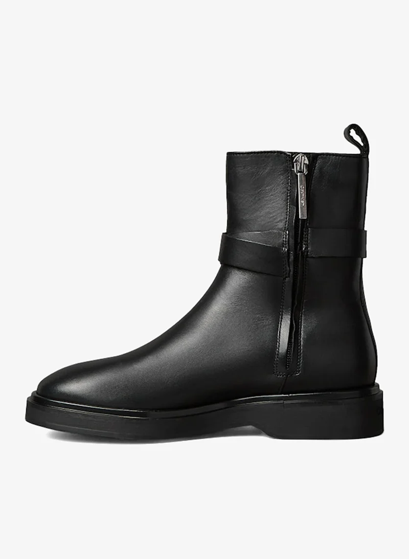 CALVIN KLEIN Metal Logo Ankle Boots