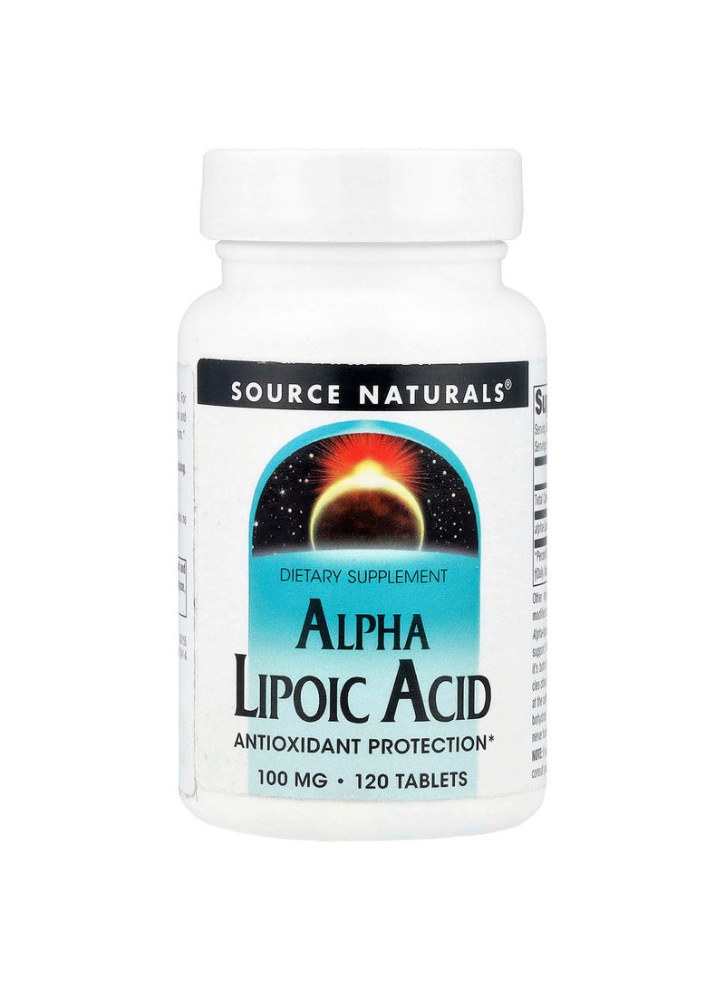 Source Naturals Alpha Lipoic Acid, 100 mg, 120 Tablets