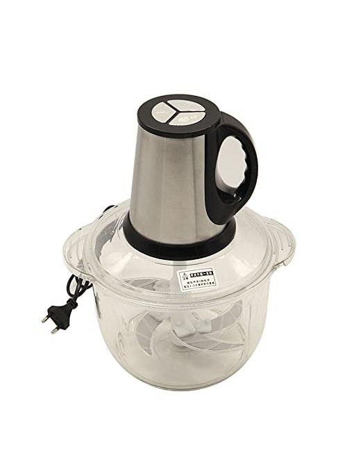 Matiko 3 Speeds Stainless Steel Electric Meat Grinders with Bowl for Heavy Kitchen Food Chopper Keema Machine Meat Vegetables Onion Slicer Garlic Slicer Dicer Food Processor Glass Bowl 2L250W multi  - Image 1