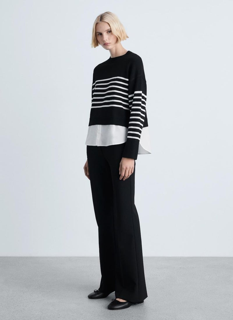 MANGO Combined Knitted Sweater  - Image 4