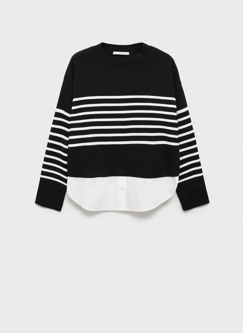 MANGO Combined Knitted Sweater  - Image 5