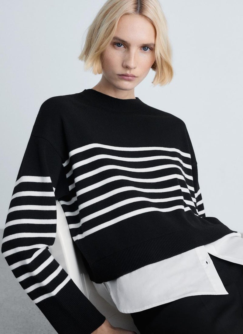 MANGO Combined Knitted Sweater  - Image 3