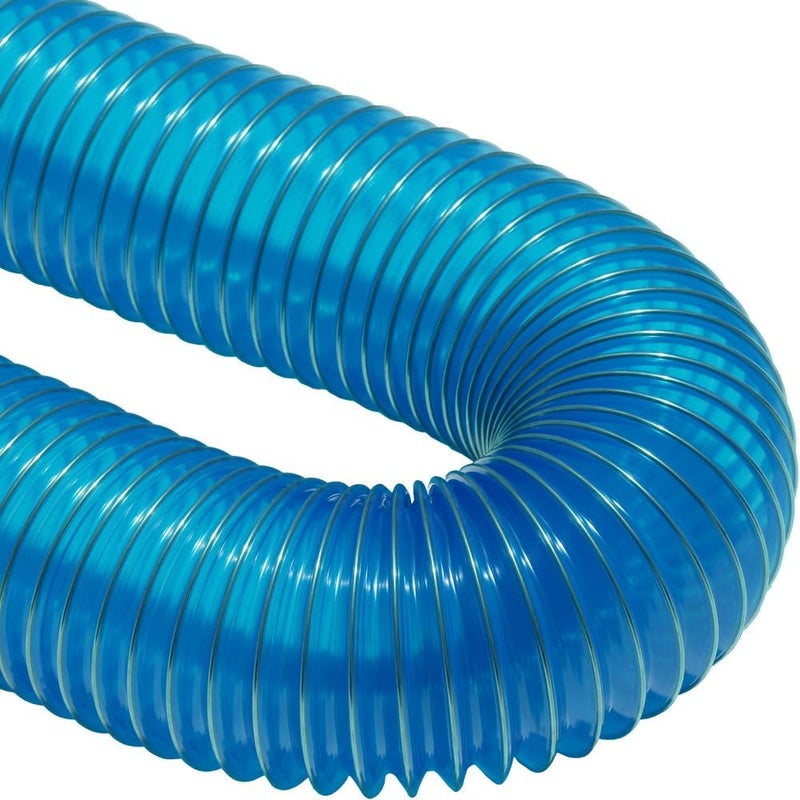 Rubber-Cal 01-203-1.25-12 "PVC Flexduct" General Purpose, 1.25"ID x 12' Fully Stretched, Blue - Image 3