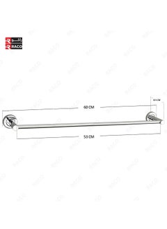 RACO RACO Sundex Stainless Steel Chrome Plated Towel Hanger Bar | Bathroom Towel Rod Holder | Wall Mounted Hand Towel Rail for Kitchen and Washroom  - Image 2