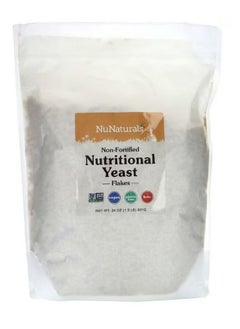 NuNaturals Non Fortified Nutritional Yeast Flakes 1.5 lb 681 g  - Image 1